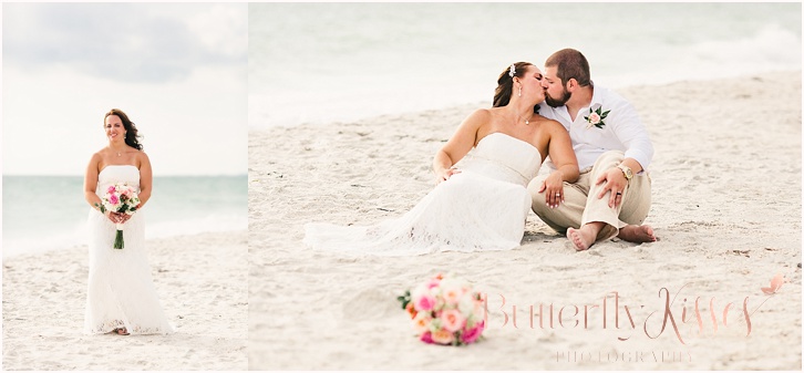 bride and groom beach portraits